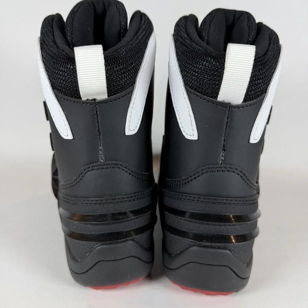 Shamofeng Motorcycle Riding Boots Black White Rotary Dial Size 41 Mens 8